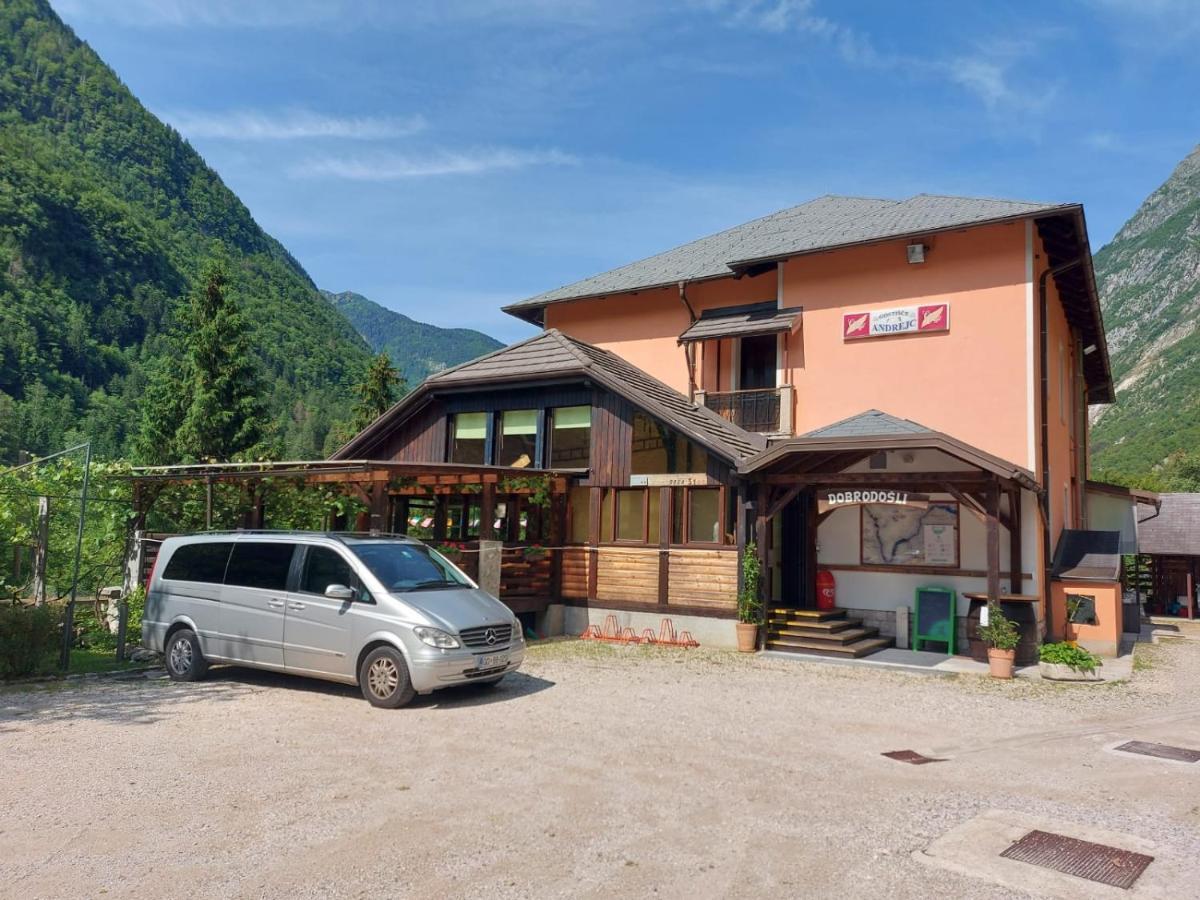 Gostisce Andrejc Hotell Soča Eksteriør bilde